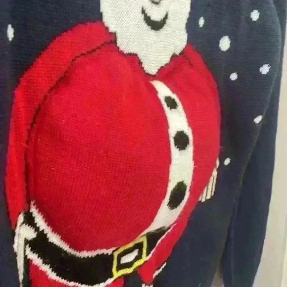 Ugly Christmas Sweater Holiday Winter Santa Fat Belly in Blizzard Size Medium - Picture 3 of 7